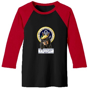 Discover Coonhound Pet Trump 2024 Black and Tan Baseball Tees