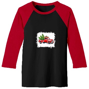 Discover Bleached vintages Wagon Christmas xmass Tree on Car Red Truck Baseball Tees