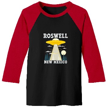 Discover UFO Test Pilot Alien Roswell Weather Balloon Area 51 Baseball Tees