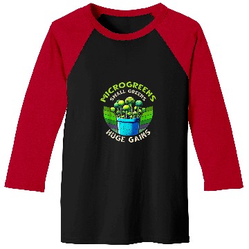 Discover Microgreens Broccoli Cotyledon Microgreens Seeds Sprout 22 Baseball Tees