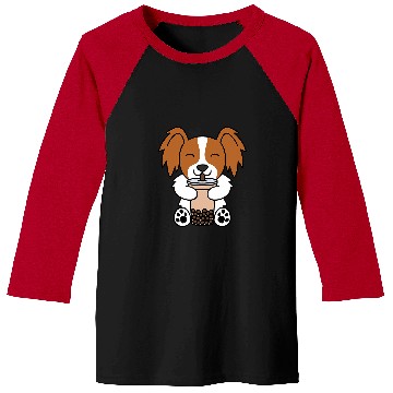 Discover Papillon Pet Boba Bubble Milk Tea Papillon Baseball Tees