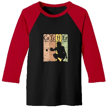 Discover Sport Baseball Periodic Table Elements Nerd Baseball Catcher Retro 3 Baseball Tees