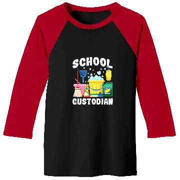 Discover bests School Custodian School Janitor Baseball Tees