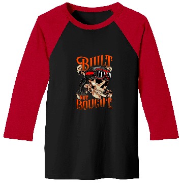 Discover Funny Built Not Bought Car 2Motorcycle Mechanic Car Junkie Baseball Tees
