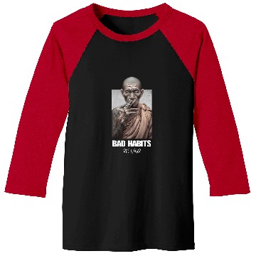 Discover Bad Habits Die Hard Monk Tattoos Baseball Tees