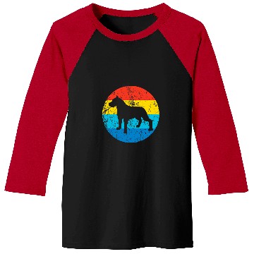 Discover Cane Corso Pet Breed Silhouette Retro 1970s Circle Baseball Tees