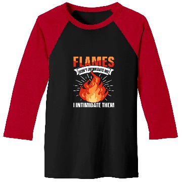 Discover Firefighter Volunteer Fireman and Flames 2Firefighter Baseball Tees