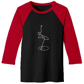 Discover Ballet Dancer OneLine Ballerina Art Minimalist Baseball Tees