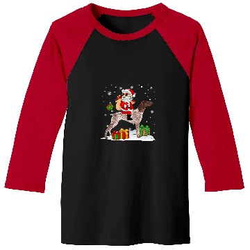 Discover German Shorthaired Pet Christmas Santa Claus Riding Shorthaired Pointer Classic Baseball Tees