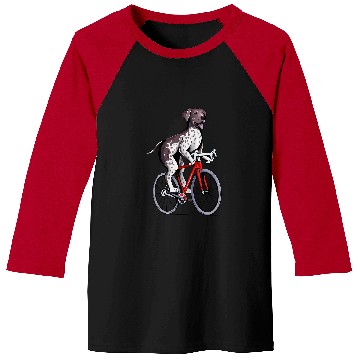 Discover German Shorthaired Pet Riding Bicycle Baseball Tees