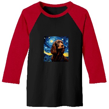 Discover Boykin Spaniel Pet Starry Night For Dog Mom Dog Dad 2 Baseball Tees