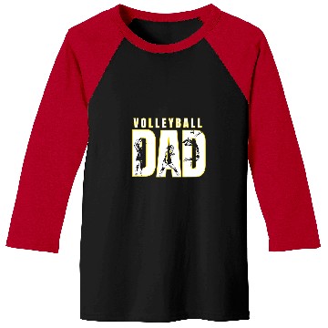 Discover Sport Volleyball Dad Black and Gold Baseball Tees
