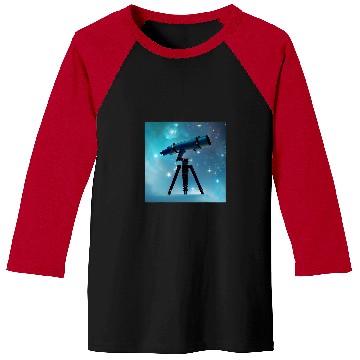 Discover Astronomy Telescope Baseball Tees