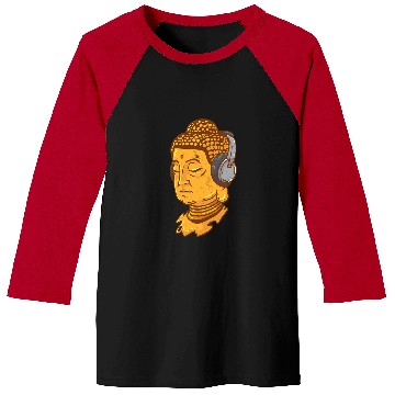 Discover Buddha Headphone Buddhist Monk DJ Baseball Tees