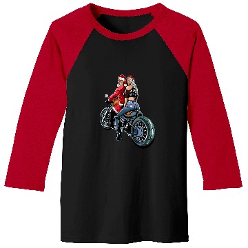 Discover Santa And Mrs Claus Motorcycle Gift Christmas Biker 21 Baseball Tees