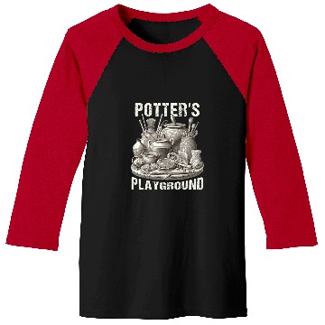 Discover Potters Playground Pottery Tools Funny Ceramic Potter Baseball Tees