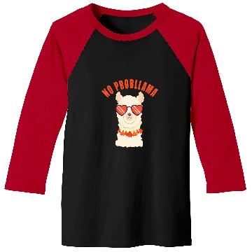 Discover Llama Pet No ProbLLama 2Funny LLama Pun 24 Baseball Tees