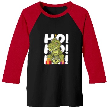 Discover Dinosaur Pet Ho Ho Ho Tree Rex Baseball Tees