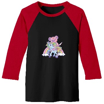 Discover Unicorn Pet Creepy Pastel Goth Soft Goth emo Evil teddy bear Unicorn 2 Baseball Tees