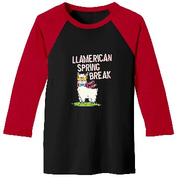 Discover Llama Pet Spring Break Baseball Tees