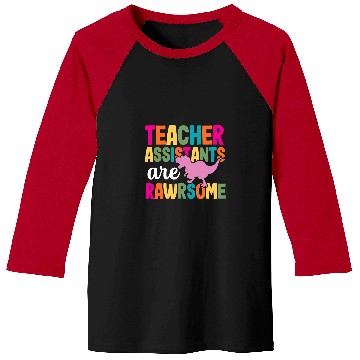 Discover Dinosaur Pet Teacher Assistant Teaching School Appreciation Baseball Tees