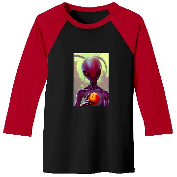 Discover Aliens UFO Loves Peach Baseball Tees