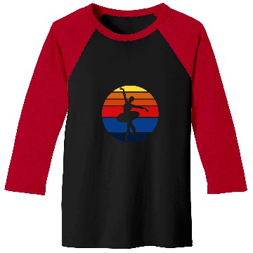 Discover Ballerina Young Lady Roses Dance Sunset Baseball Tees