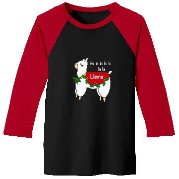 Discover Llama Pet Christmas Fa La La La xmass Baseball Tees
