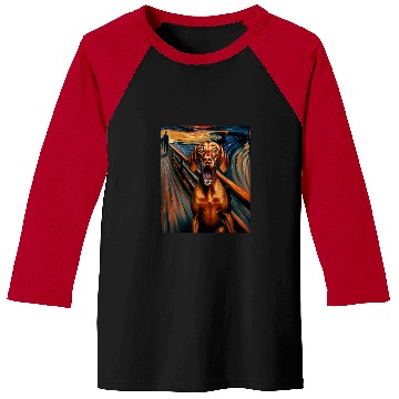 Discover Expressionist Artsy Vizsla Dog Artistic Vizsla Baseball Tees