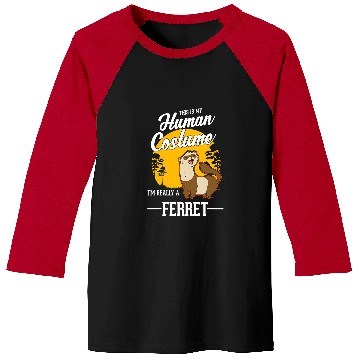 Discover Ferret Pet Human Costume Halloween Ferret 1 Baseball Tees