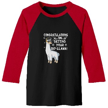 Discover Llama Pet Funny Congratulations on DipLlama Graduation Baseball Tees