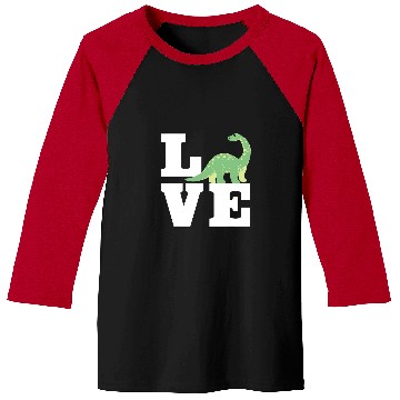 Discover Dinosaur Pet Love Brontosaurus Design Primeval Creatures Baseball Tees