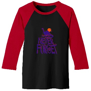 Discover Dinosaur Pet Never Forget Crying Purple Brontosaurus Baseball Tees