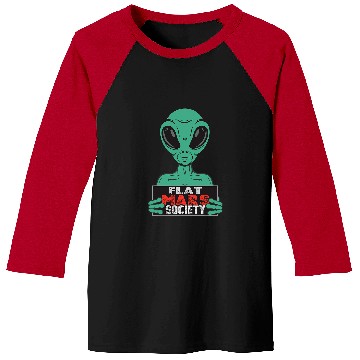 Discover Aliens UFO Flat Mars Society Baseball Tees