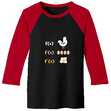 Discover Chicken Pet Discharge function math teacher fried egg drain 0 Baseball Tees