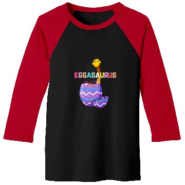 Discover Dinosaur Pet Eggasaurus Stegosaurus Easter Egg Dinosaur Funny Easter Baseball Tees