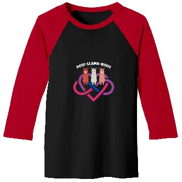 Discover Llama Pet PolyLlamaRous Funny Polyamory For Polyamorous Throuple 21 Baseball Tees