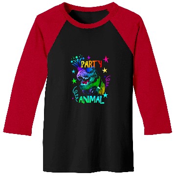 Discover Dinosaur Pet TRex Party Animal Baseball Tees