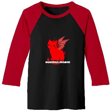 Discover Dragon Pet Guardian Kitty Dragon Coral Baseball Tees