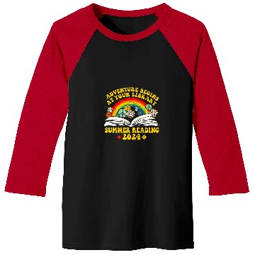 Discover Adventure Begins At Your Library Summer Reading 2024 Rainbow 22 Baseball Tees