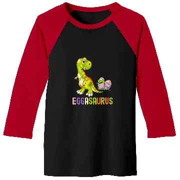 Discover Dinosaur Pet Cute Eggasaurus Stegosaurus Egg Dinosaur Happy Easter TRex Baseball Tees