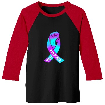 Discover suicides Prevention 988 You Matter Ribbon Baseball Tees