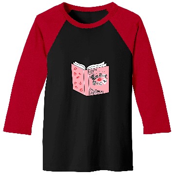 Discover Book Fun Mean Girls Burn Book Side View Baseball Tees