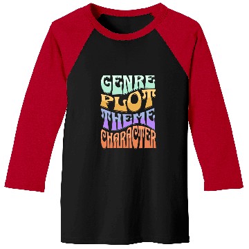 Discover Retro Author Writer Novelist Genre Plot Theme Character Baseball Tees