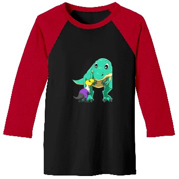 Discover Dinosaur Pet Non Binary Pride TRex Mamasaurus Baseball Tees