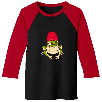 Discover Frog Pet With Raspberry Hat Amphibian Tadpole Frog Lover Baseball Tees