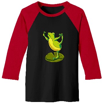 Discover Frog Pet Yoga Frog Yoga Toad Baseball Tees