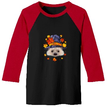 Discover Hedgehog Pet Pilgrim Hedgehogs Face Maple Leaf Fall Vibes Thanksgiving Day 054 Baseball Tees