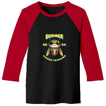 Discover Colorful Cicada 2024 Invasion Baseball Tees