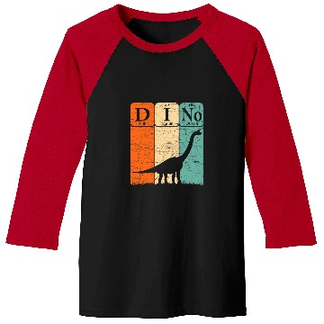 Discover Dinosaur Pet Periodic Table Elements Brontosaurus Paleontologist Baseball Tees